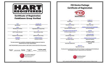 虹潤(rùn)溫度變送器通過(guò)國(guó)際HART認(rèn)證，并成為國(guó)內(nèi)首家取得FDI文件認(rèn)證的企業(yè)